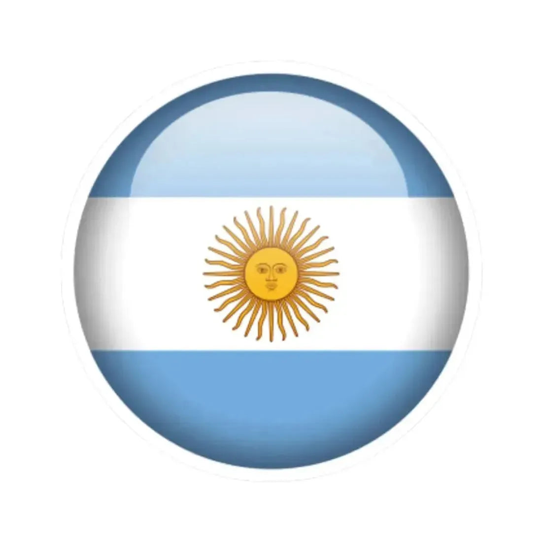 Flag orb Argentina (Argentina) STICKER Vinyl Kiss-Cut Decal 6 Inch White - The Sticker Space