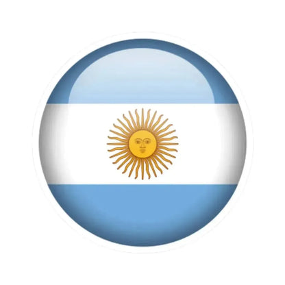 Flag orb Argentina (Argentina) STICKER Vinyl Kiss-Cut Decal 6 Inch White - The Sticker Space