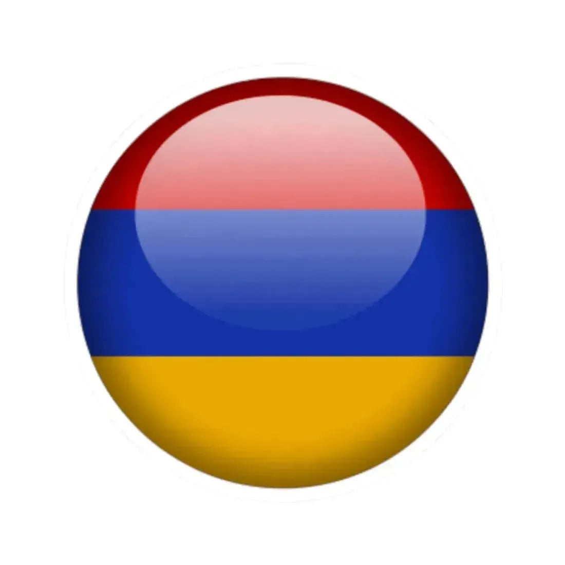 Flag orb Armenia (Armenia) STICKER Vinyl Kiss-Cut Decal 2 Inch White - The Sticker Space