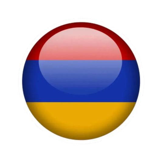 Flag orb Armenia (Armenia) STICKER Vinyl Kiss-Cut Decal 2 Inch White - The Sticker Space