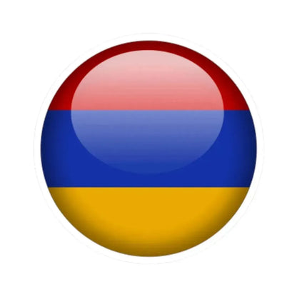 Flag orb Armenia (Armenia) STICKER Vinyl Kiss-Cut Decal 4 Inch White - The Sticker Space