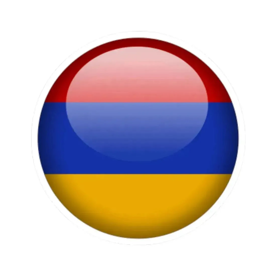 Flag orb Armenia (Armenia) STICKER Vinyl Kiss-Cut Decal 6 Inch White - The Sticker Space