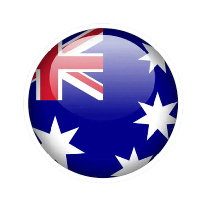 Flag orb Australia (Australia) STICKER Vinyl Kiss-Cut Decal 4 Inch White - The Sticker Space
