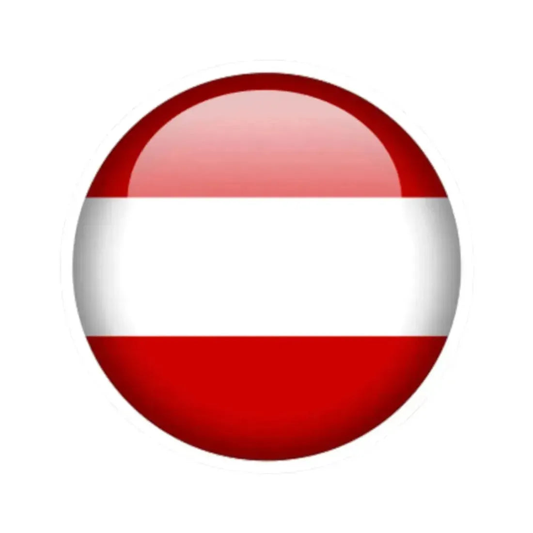 Flag orb Austria (Austria) STICKER Vinyl Kiss-Cut Decal 2 Inch White - The Sticker Space