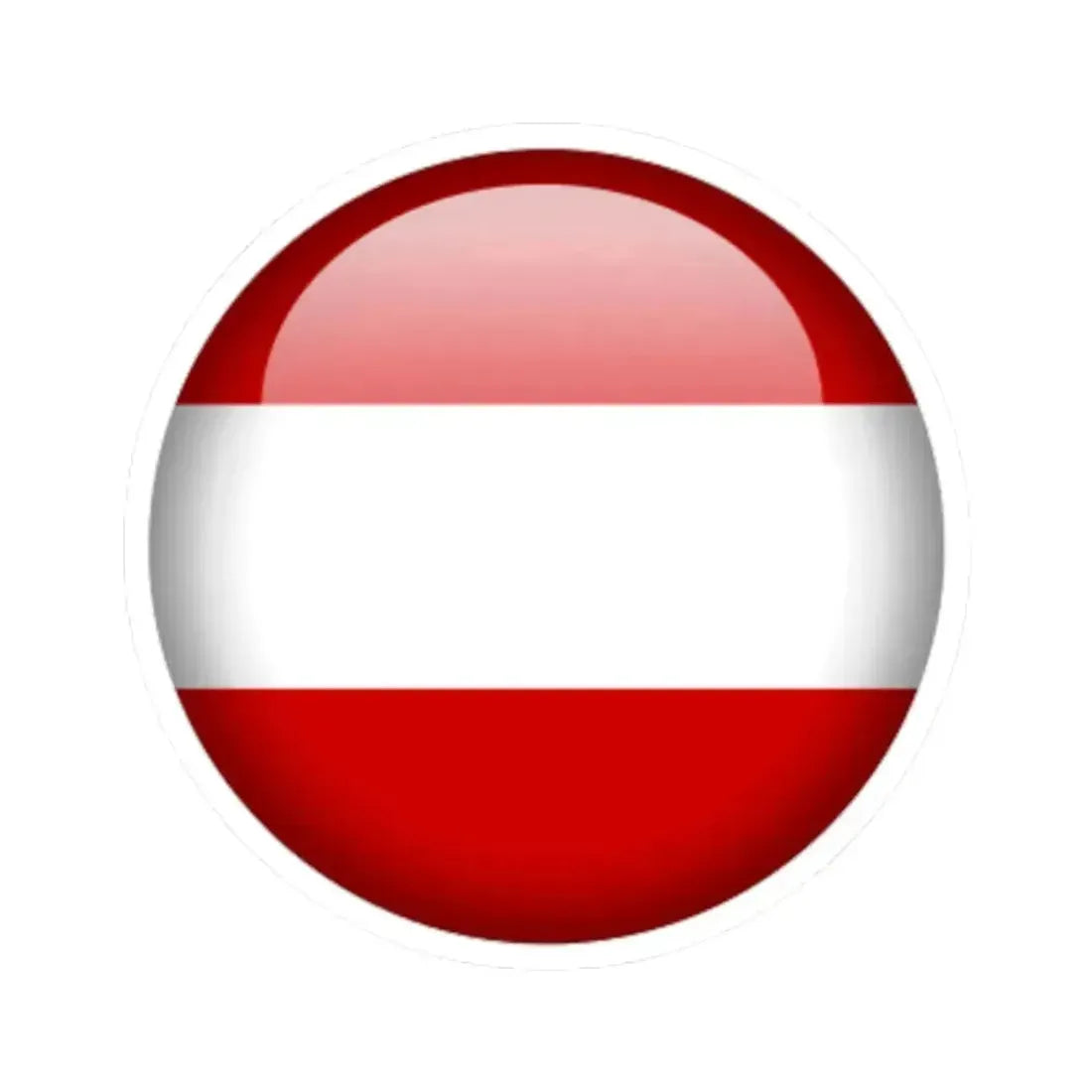 Flag orb Austria (Austria) STICKER Vinyl Kiss-Cut Decal 3 Inch White - The Sticker Space