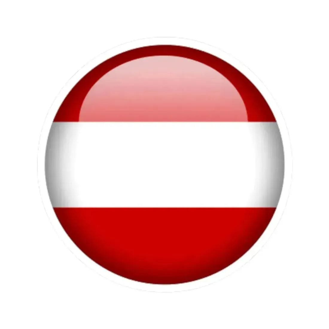 Flag orb Austria (Austria) STICKER Vinyl Kiss-Cut Decal 4 Inch White - The Sticker Space