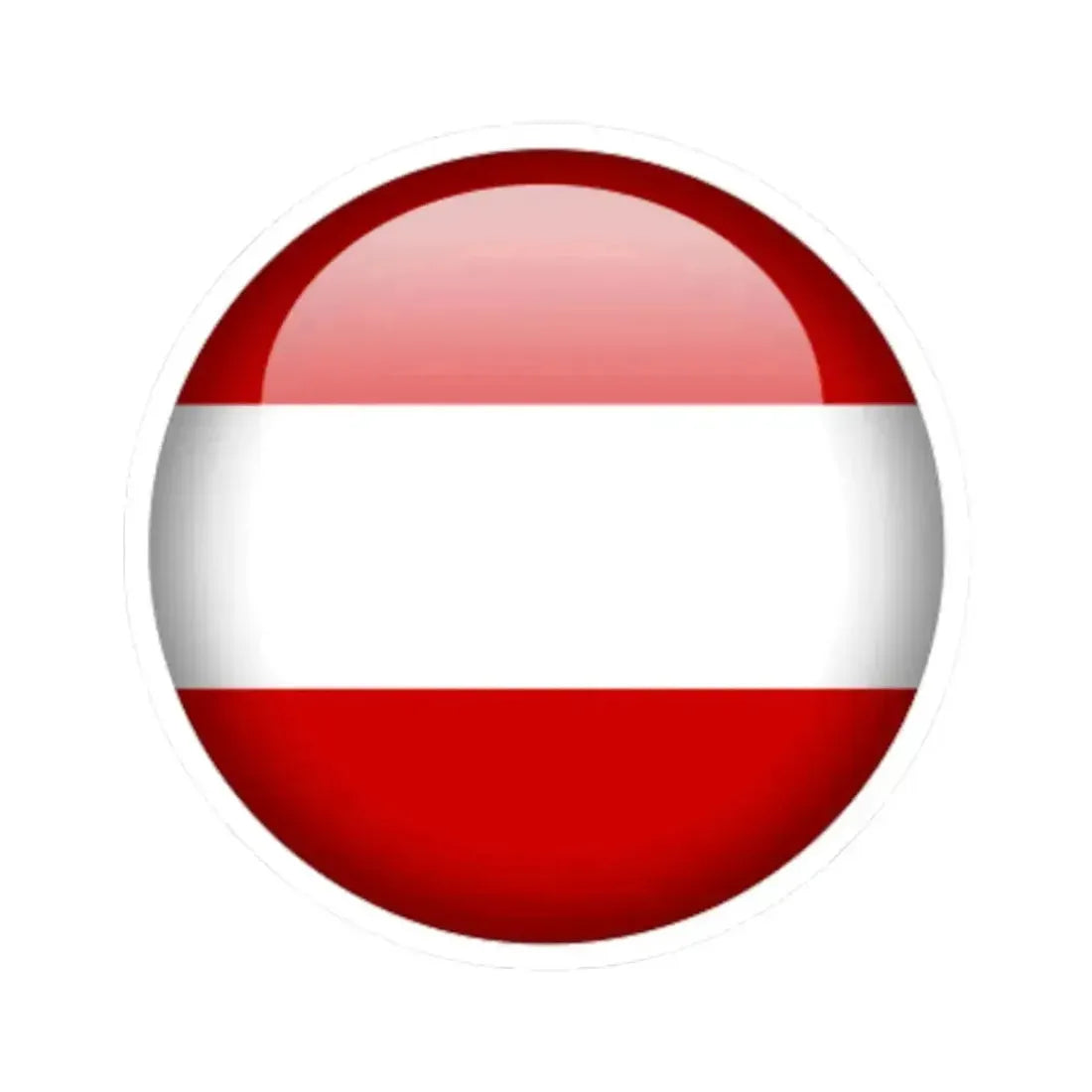 Flag orb Austria (Austria) STICKER Vinyl Kiss-Cut Decal 6 Inch White - The Sticker Space