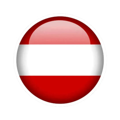 Flag orb Austria (Austria) STICKER Vinyl Kiss-Cut Decal 6 Inch White - The Sticker Space