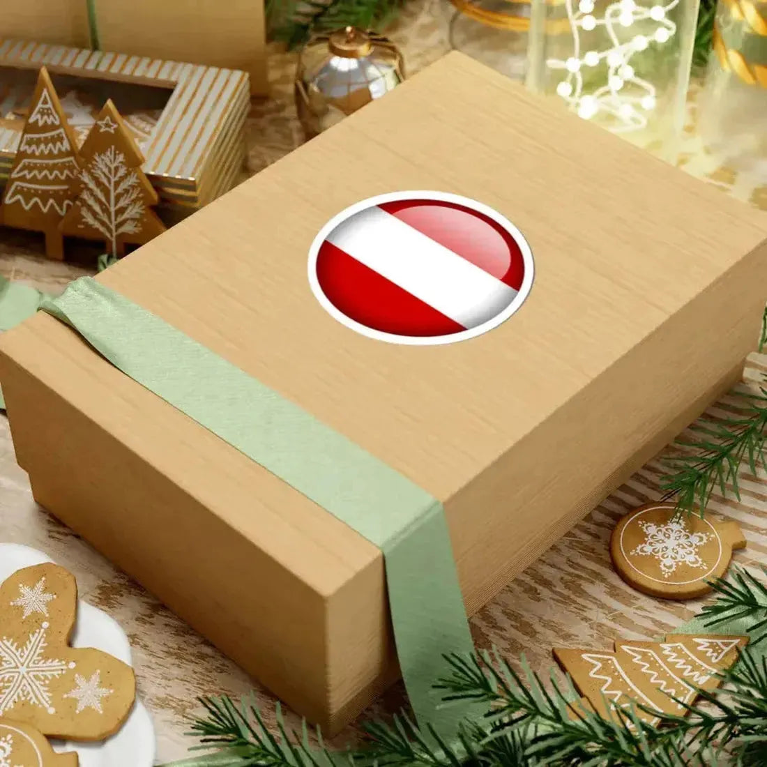 Flag orb Austria (Austria) STICKER Vinyl Kiss-Cut Decal - The Sticker Space