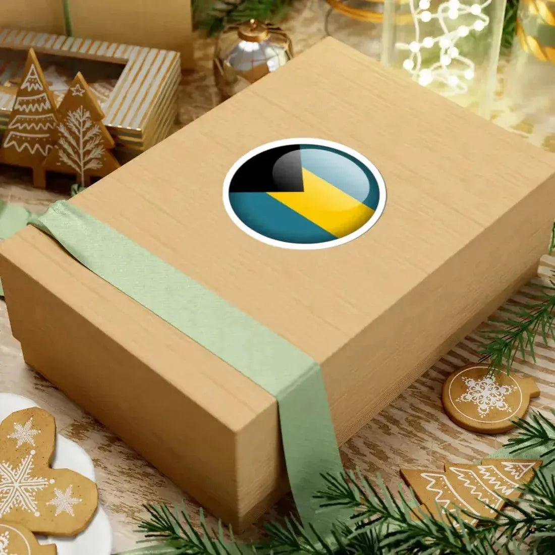 Flag orb Bahamas (Bahamas) STICKER Vinyl Kiss-Cut Decal - The Sticker Space