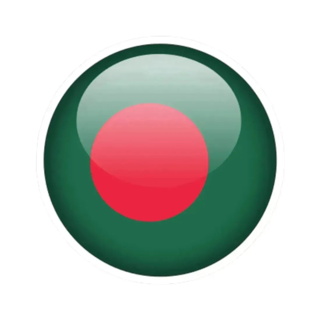 Flag orb Bangladesh (Bangladesh) STICKER Vinyl Kiss-Cut Decal 3 Inch White - The Sticker Space