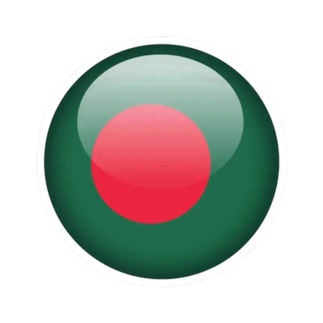 Flag orb Bangladesh (Bangladesh) STICKER Vinyl Kiss-Cut Decal 4 Inch White - The Sticker Space