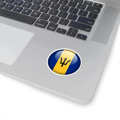 Flag orb Barbados (Barbados) STICKER Vinyl Kiss-Cut Decal - The Sticker Space
