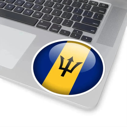 Flag orb Barbados (Barbados) STICKER Vinyl Kiss-Cut Decal - The Sticker Space