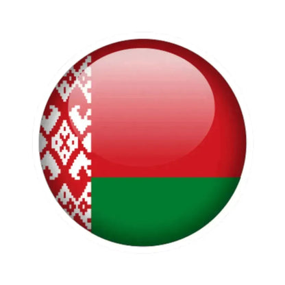 Flag orb Belarus (Belarus) STICKER Vinyl Kiss-Cut Decal 2 Inch White - The Sticker Space