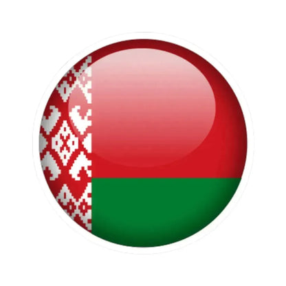Flag orb Belarus (Belarus) STICKER Vinyl Kiss-Cut Decal 4 Inch White - The Sticker Space
