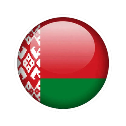 Flag orb Belarus (Belarus) STICKER Vinyl Kiss-Cut Decal 6 Inch White - The Sticker Space