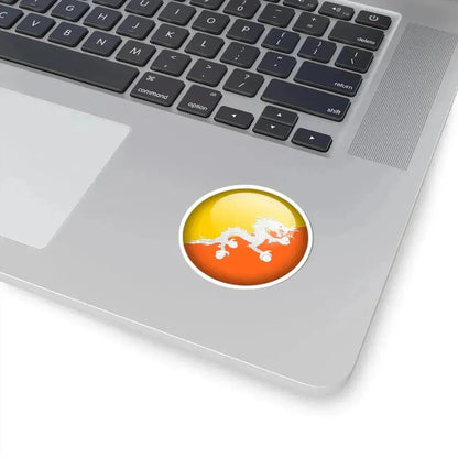 Flag orb Bhutan (Bhutan) STICKER Vinyl Kiss-Cut Decal - The Sticker Space