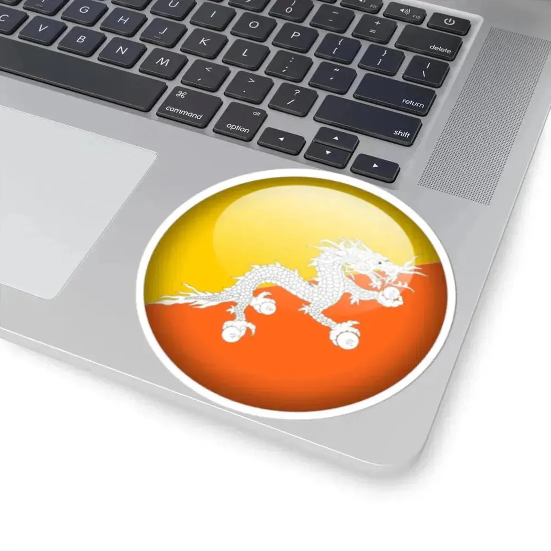 Flag orb Bhutan (Bhutan) STICKER Vinyl Kiss-Cut Decal - The Sticker Space