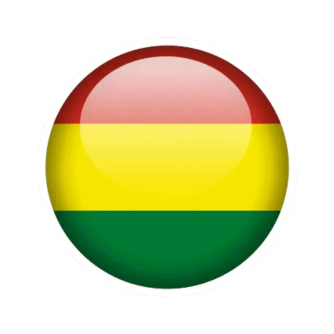 Flag orb Bolivia (Bolivia) STICKER Vinyl Kiss-Cut Decal 2 Inch White - The Sticker Space