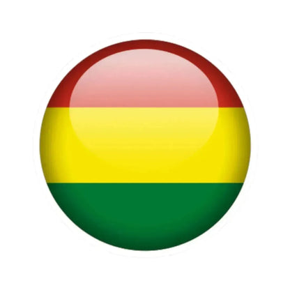 Flag orb Bolivia (Bolivia) STICKER Vinyl Kiss-Cut Decal 2 Inch White - The Sticker Space