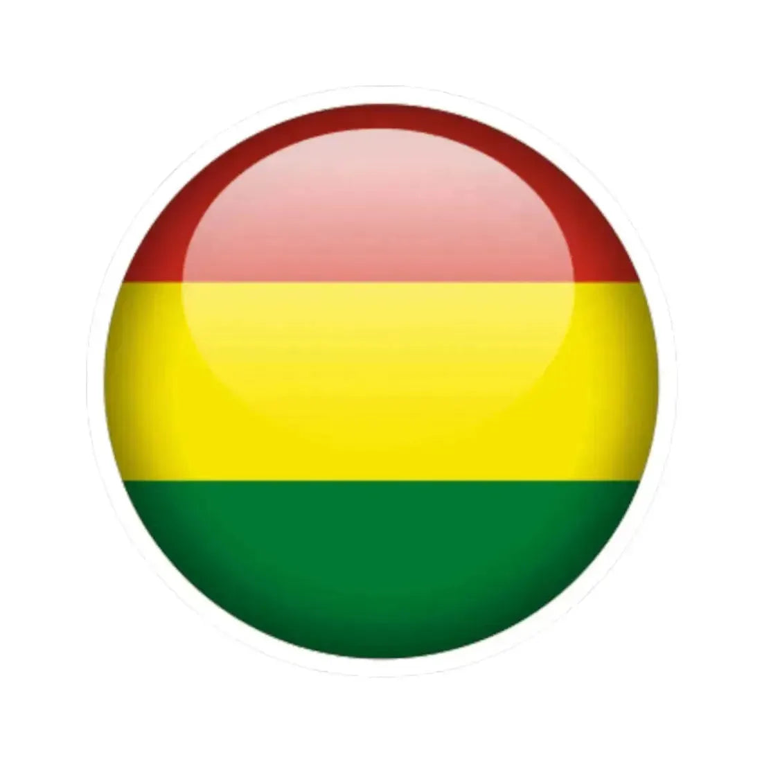 Flag orb Bolivia (Bolivia) STICKER Vinyl Kiss-Cut Decal 3 Inch White - The Sticker Space