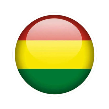 Flag orb Bolivia (Bolivia) STICKER Vinyl Kiss-Cut Decal 3 Inch White - The Sticker Space