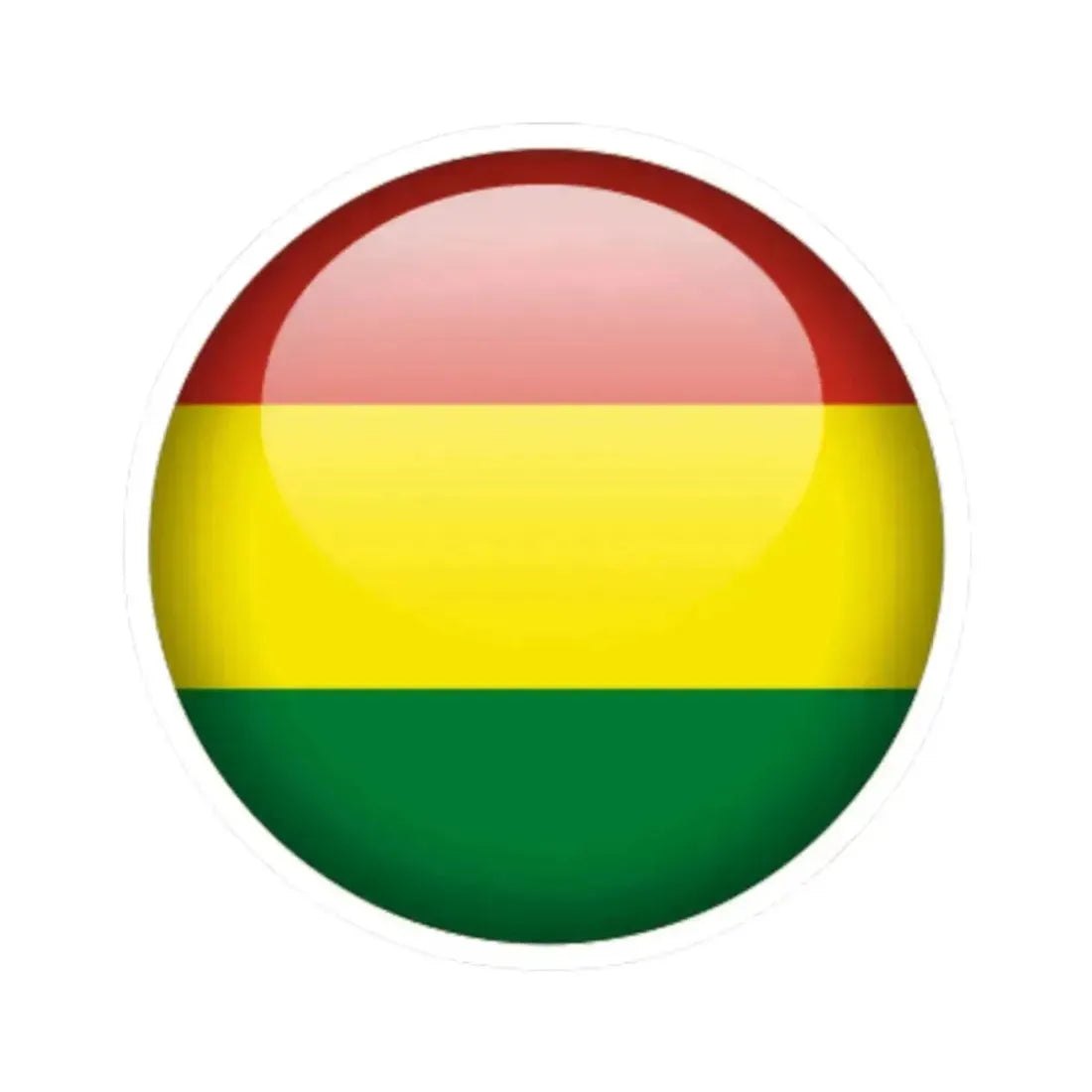 Flag orb Bolivia (Bolivia) STICKER Vinyl Kiss-Cut Decal 4 Inch White - The Sticker Space