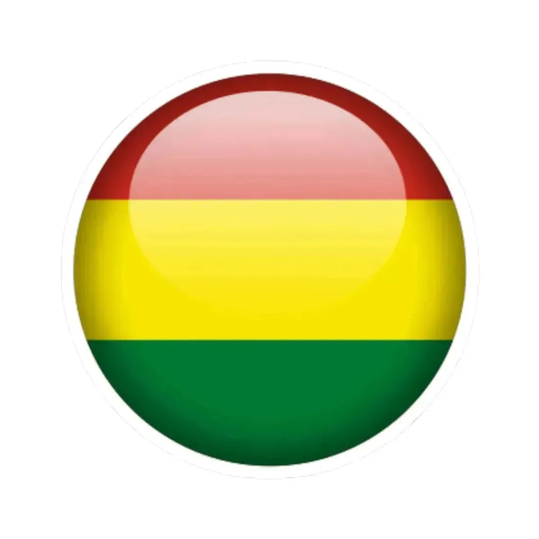 Flag orb Bolivia (Bolivia) STICKER Vinyl Kiss-Cut Decal 6 Inch White - The Sticker Space