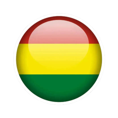 Flag orb Bolivia (Bolivia) STICKER Vinyl Kiss-Cut Decal 6 Inch White - The Sticker Space