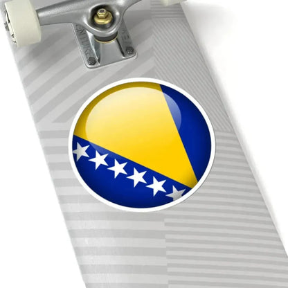 Flag orb Bosnia and Herzegovina (Bosnia and Herzegovina) STICKER Vinyl Kiss-Cut Decal - The Sticker Space