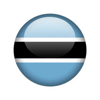 Flag orb Botswana (Botswana) STICKER Vinyl Kiss-Cut Decal 2 Inch White - The Sticker Space