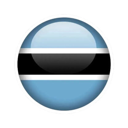 Flag orb Botswana (Botswana) STICKER Vinyl Kiss-Cut Decal 3 Inch White - The Sticker Space