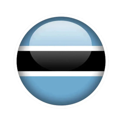 Flag orb Botswana (Botswana) STICKER Vinyl Kiss-Cut Decal 4 Inch White - The Sticker Space