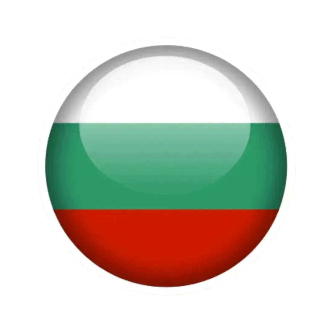 Flag orb Bulgaria (Bulgaria) STICKER Vinyl Kiss-Cut Decal 2 Inch White - The Sticker Space