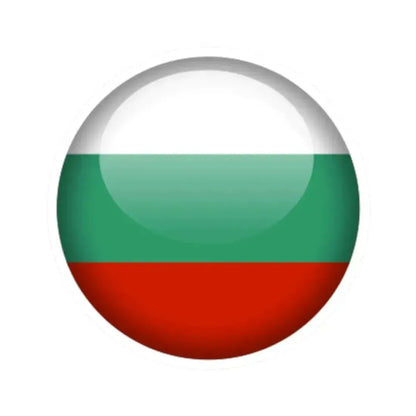 Flag orb Bulgaria (Bulgaria) STICKER Vinyl Kiss-Cut Decal 2 Inch White - The Sticker Space