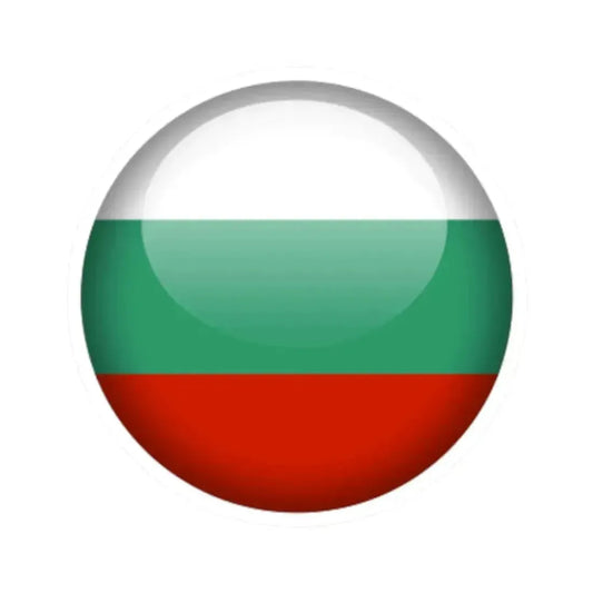 Flag orb Bulgaria (Bulgaria) STICKER Vinyl Kiss-Cut Decal 2 Inch White - The Sticker Space
