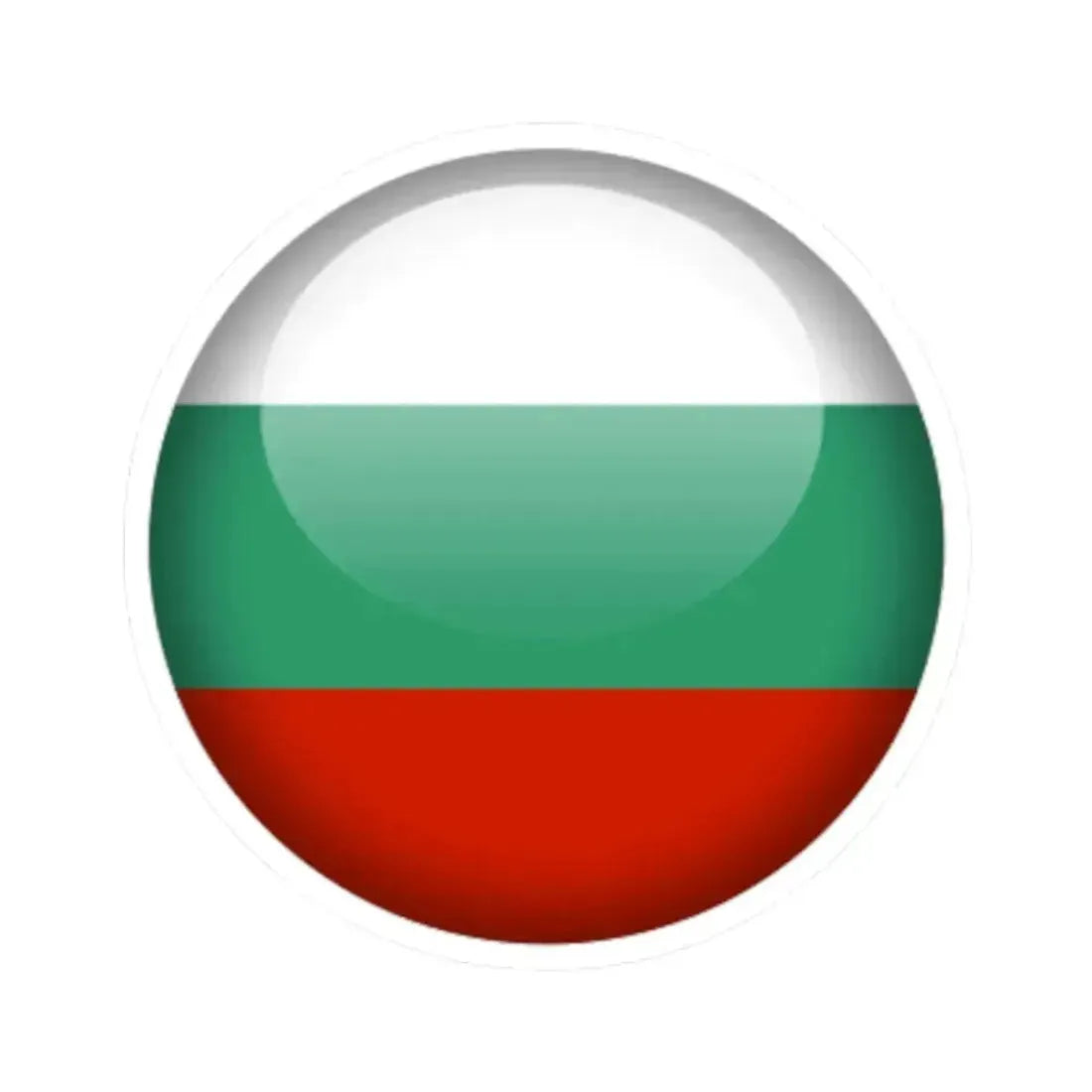 Flag orb Bulgaria (Bulgaria) STICKER Vinyl Kiss-Cut Decal 3 Inch White - The Sticker Space