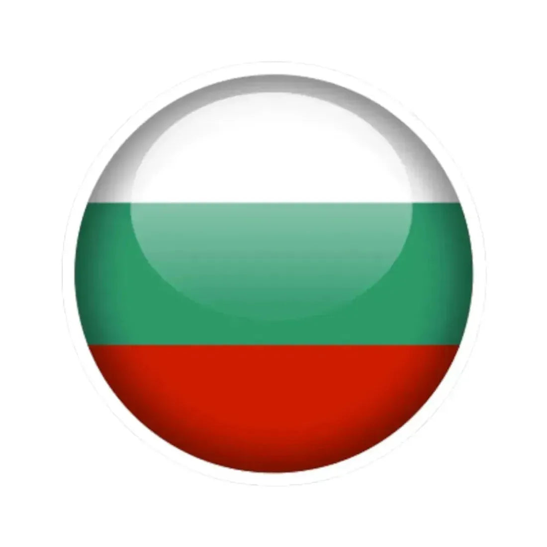 Flag orb Bulgaria (Bulgaria) STICKER Vinyl Kiss-Cut Decal 4 Inch White - The Sticker Space
