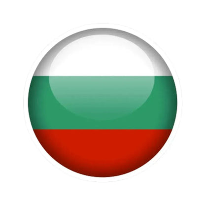 Flag orb Bulgaria (Bulgaria) STICKER Vinyl Kiss-Cut Decal 4 Inch White - The Sticker Space