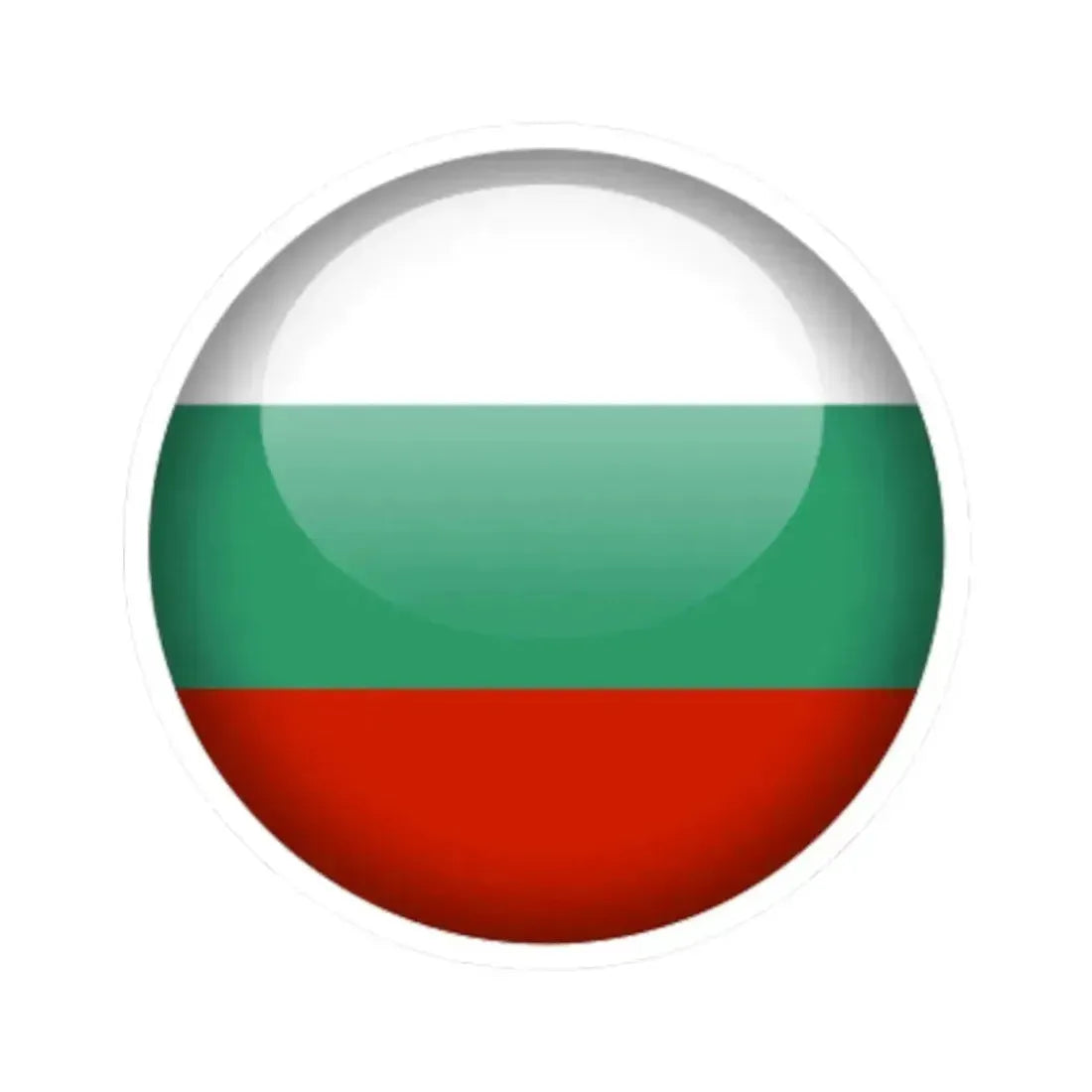 Flag orb Bulgaria (Bulgaria) STICKER Vinyl Kiss-Cut Decal 6 Inch White - The Sticker Space