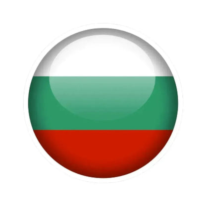 Flag orb Bulgaria (Bulgaria) STICKER Vinyl Kiss-Cut Decal 6 Inch White - The Sticker Space
