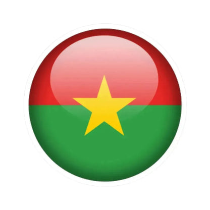 Flag orb Burkina Faso (Burkina Faso) STICKER Vinyl Kiss-Cut Decal 4 Inch White - The Sticker Space