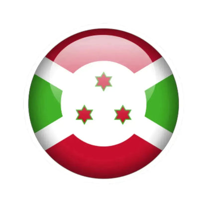Flag orb Burundi (Burundi) STICKER Vinyl Kiss-Cut Decal 3 Inch White - The Sticker Space