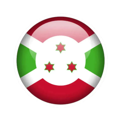 Flag orb Burundi (Burundi) STICKER Vinyl Kiss-Cut Decal 4 Inch White - The Sticker Space