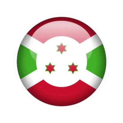 Flag orb Burundi (Burundi) STICKER Vinyl Kiss-Cut Decal 6 Inch White - The Sticker Space