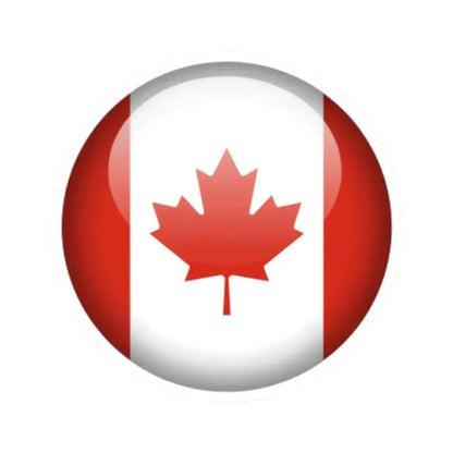 Flag orb Canada (Canada) STICKER Vinyl Kiss-Cut Decal 2 Inch White - The Sticker Space