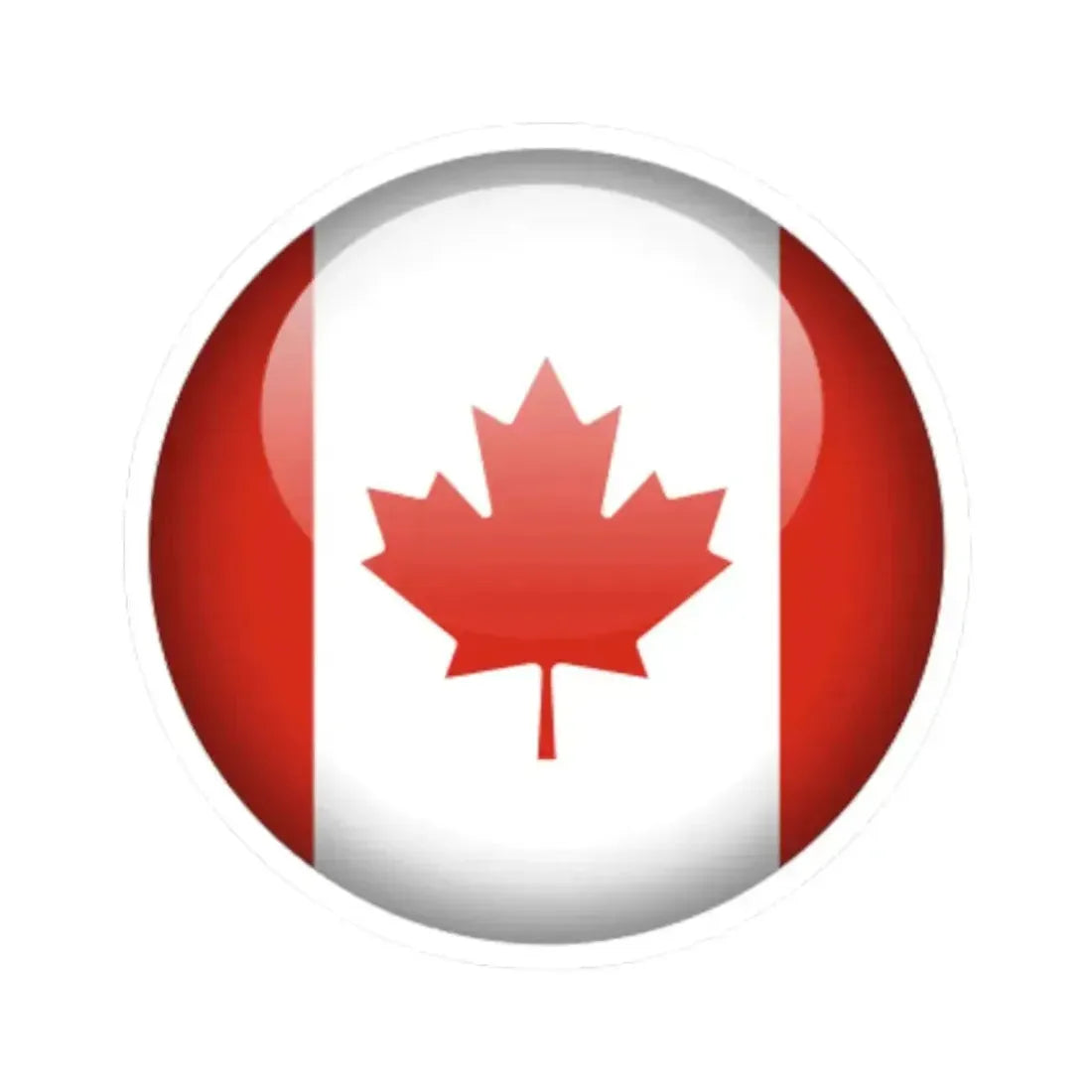Flag orb Canada (Canada) STICKER Vinyl Kiss-Cut Decal 6 Inch White - The Sticker Space