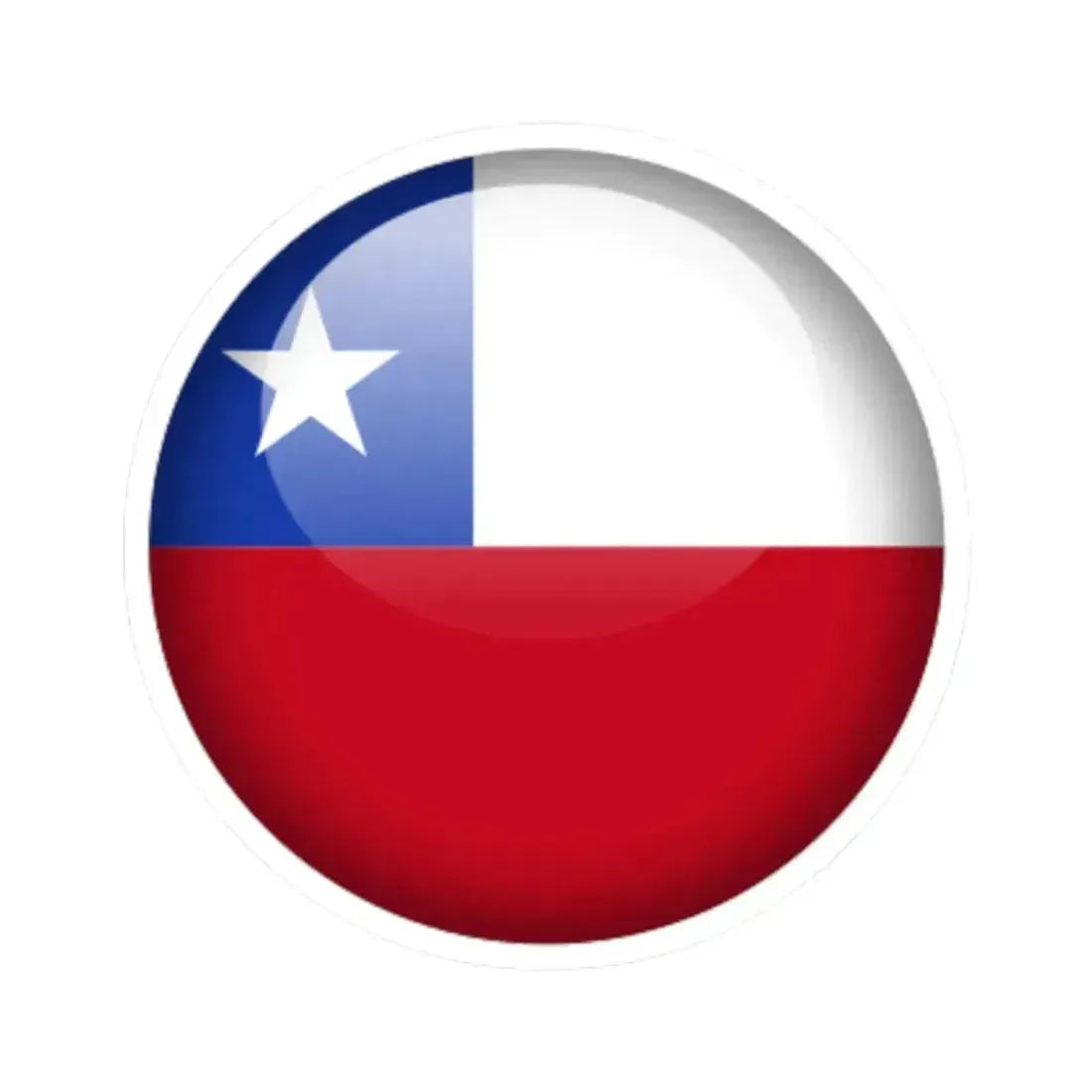 Flag orb Chile (Chile) STICKER Vinyl Kiss-Cut Decal 4 Inch White - The Sticker Space