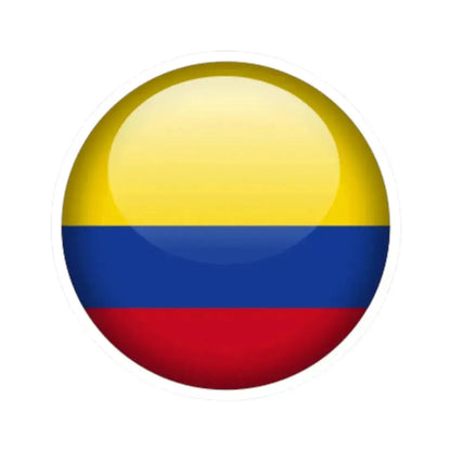 Flag orb Colombia (Colombia) STICKER Vinyl Kiss-Cut Decal 4 Inch White - The Sticker Space